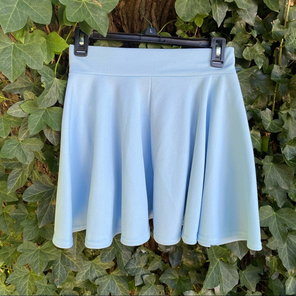 Wonderland Skirt 🐇 Baby Blue Skater Skirt ❄️  winter New Year’s Eve party